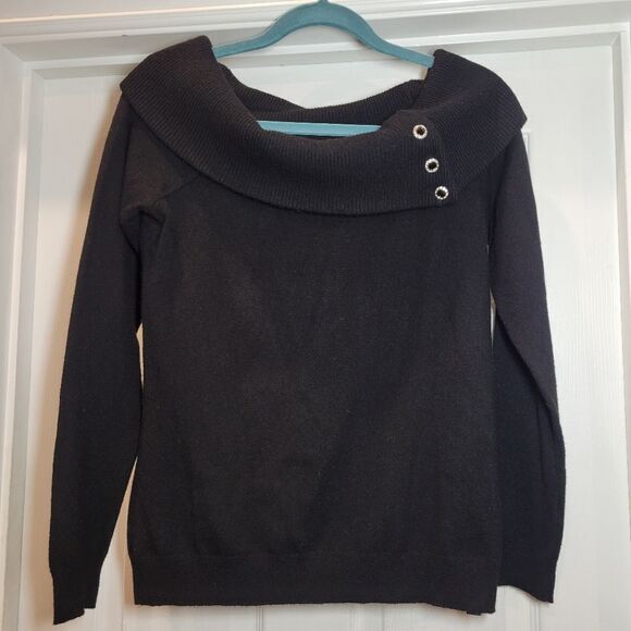 Ralph Lauren Black Label off the shoulder cashmere sweater, L - Picture 1 of 6